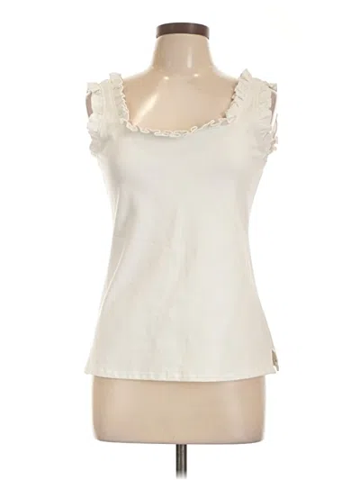 Pre-owned Elizabeth Mckay Sleeveless T-shirt In Ivory