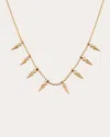 Elizabeth Moore Women's Dagger Diamond & 18k Gold Station Necklace 14k Gold In Gold