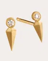 Elizabeth Moore Women's Dagger Diamond & 18k Gold Stud Earrings In Gold