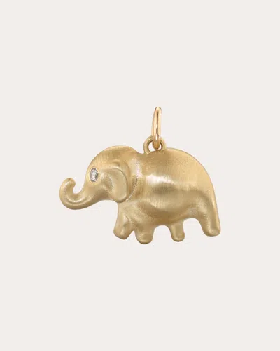 Elizabeth Moore Women's Diamond & 18k Gold Large Elephant Charm