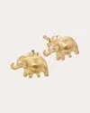 Elizabeth Moore Women's Elephant Diamond & 18k Gold Stud Earrings In Gold