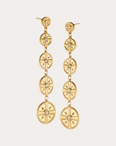 Elizabeth Moore Women's Eye Of The Sun Diamond & 14k Gold Drop Earrings