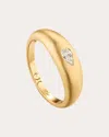 Elizabeth Moore Women's Fairy Dust Diamond & 18k Gold Teardrop Ring In Gold