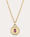 Elizabeth Moore Women's Fairy Dust Pink Tourmaline & Diamond 18k Gold Pendant Necklace In Gold