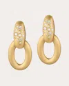 Elizabeth Moore Women's Shield Diamond & 18k Gold Knocker Drop Earrings In Gold