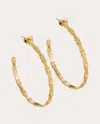 Elizabeth Moore Women's Stability Diamond & 18k Gold Hoop Earrings In Gold