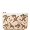 Shop Elizabeth Scarlett Giraffe Herd Cream Cotton Everyday Pouch