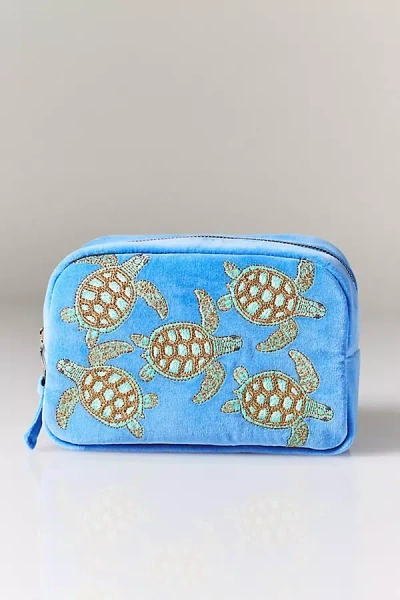 Elizabeth Scarlett Makeup Bag In Blue