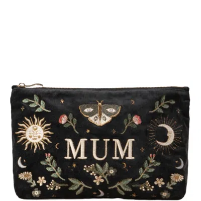 Elizabeth Scarlett Midnight Mysticism Mum Velvet Everyday Pouch - Charcoal
