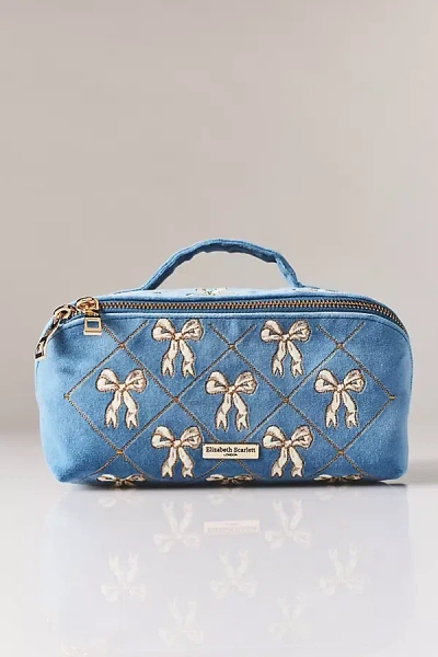 Elizabeth Scarlett Open Flat Makeup Bag In Blue