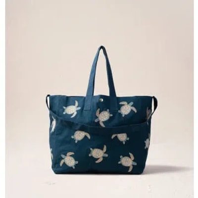 Elizabeth Scarlett Turtle Conservation Carryall Bag In Blue