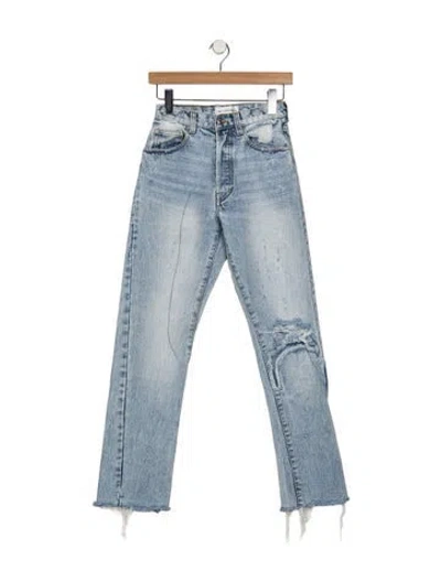 Pre-owned Elizabeth Sulcer X Miss Sixty High-rise Straight Leg Jeans In Blue