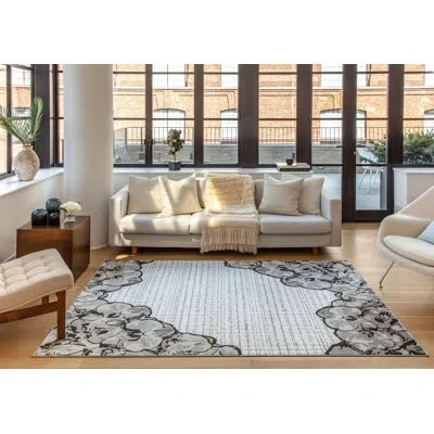 Elizabeth Sutton Collection Vera Modern Over The Moon Area Rug In Black;gray;cream