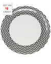 Elizabeth Sutton Home B&w Chevron Salad Plate With $8 Credit