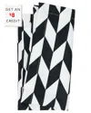 Elizabeth Sutton Home B&w Chevron Starburst Faux Linen Napkin With $8 Credit