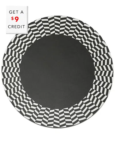 Elizabeth Sutton Home B&w Chevron Starburst Round Placemats With $9 Credit