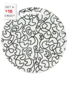 Elizabeth Sutton Home B&w Squiggly Dinner Plate With $10 Credit