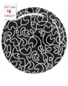 Elizabeth Sutton Home B&w Squiggly Salad Plate With $8 Credit