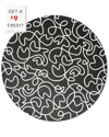 Elizabeth Sutton Home B&w Squiggly Starburst Round Placemats With $9 Credit