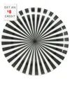 Elizabeth Sutton Home B&w Starburst Salad Plate With $8 Credit