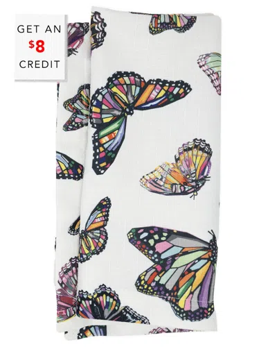 Elizabeth Sutton Home Butterflies Faux Linen Napkin With $8 Credit