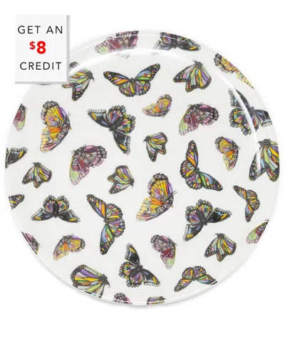 Elizabeth Sutton Home Butterflies Salad Plate With $8 Credit