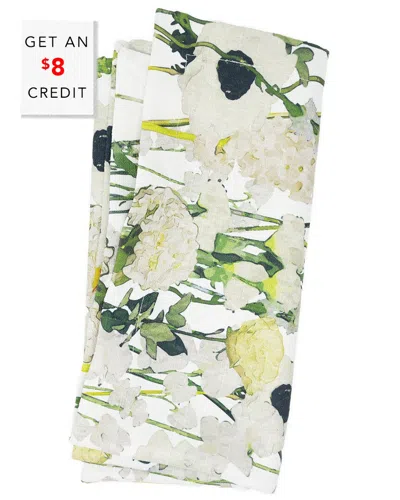 Elizabeth Sutton Home Floral Garden Faux Linen Napkin With $8 Credit