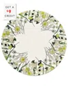 Elizabeth Sutton Home Floral Garden Round Placemat With $9 Credit