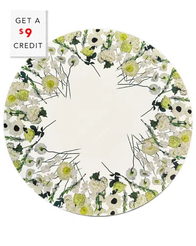 Elizabeth Sutton Home Floral Garden Round Placemat With $9 Credit