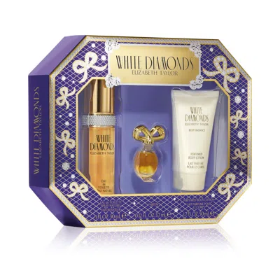 Elizabeth Taylor White Diamonds 3 Pcs Set For Women: 1 oz Eau De Toilette Spray + 1.7 Body Lotion + 3.7 ml Parfum Min In Multi