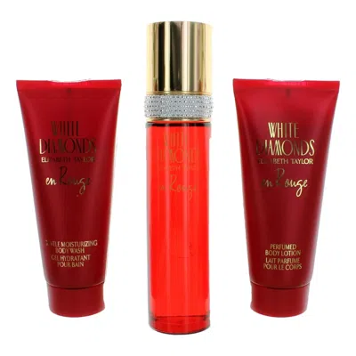 Elizabeth Taylor White Diamonds En Rouge By , 3 Piece Gift Set Women In Multi