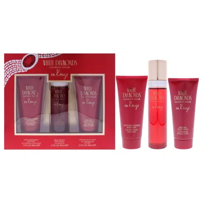 Elizabeth Taylor White Diamonds En Rouge By  For Women - 3 Pc Gift Set