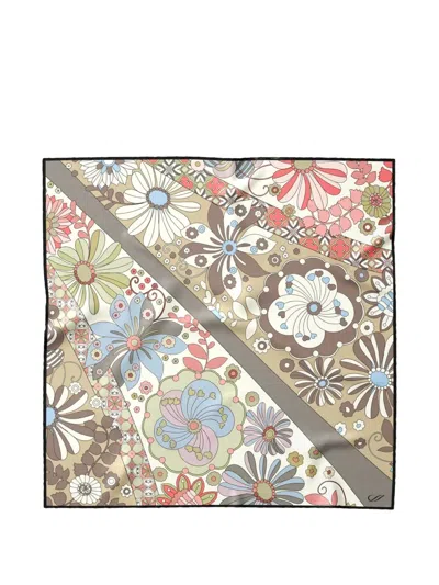Elizabetta Anita Silk Scarf In Multi