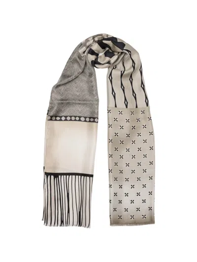Elizabetta Atri Silk Scarf In Gray