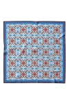 Elizabetta Barbaresco - Hand Rolled Silk Neckerchief In Blue And Red