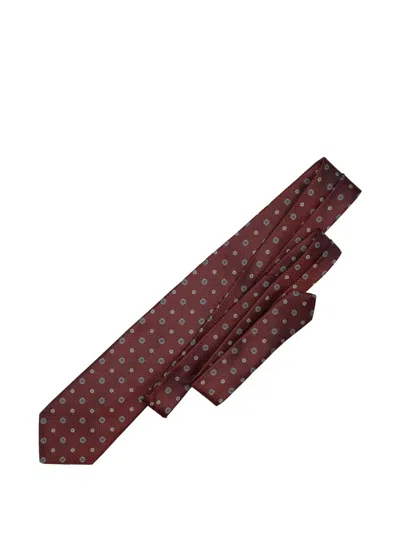 Elizabetta Benelli Jacquard-woven Tie In Brown