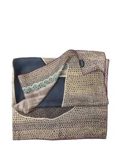 Elizabetta Calinda Silk Scarf In Brown