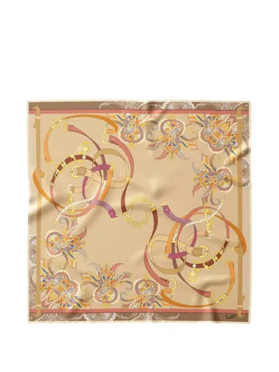 Elizabetta Camilla Silk Bandana In Neutral