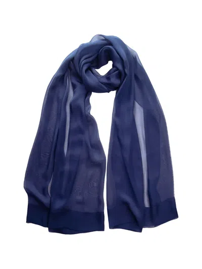 Elizabetta Carmen Silk Scarf In Blue