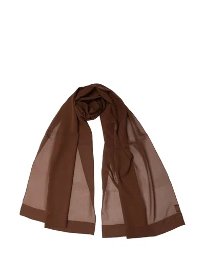 Elizabetta Carmen Silk Scarf In Brown