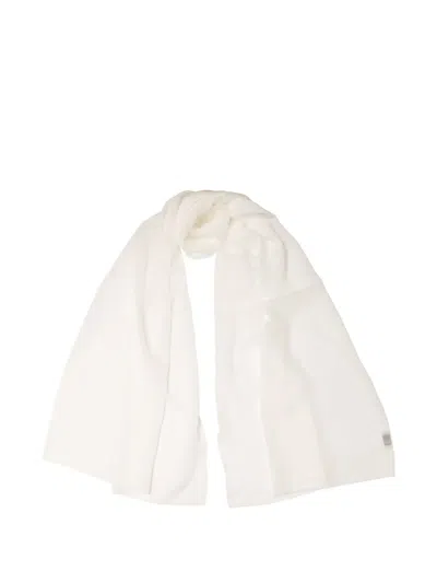 Elizabetta Carmen Silk Scarf In White