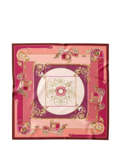 Elizabetta Carozza Silk Scarf In Pink