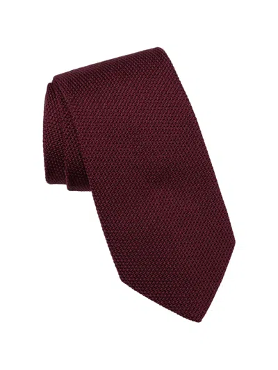 Elizabetta Chianti Silk Grenadine Tie In Burgundy