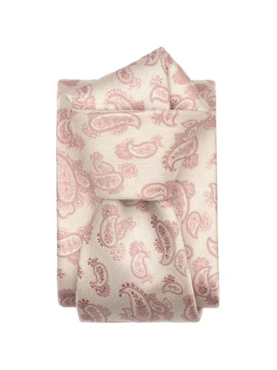 Elizabetta Colombo Paisley-jacquard Tie In Neutral