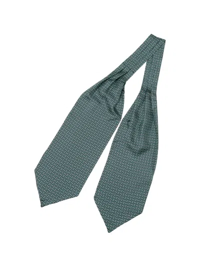 Elizabetta Condotti Geometric-pattern Cravat Tie In Green
