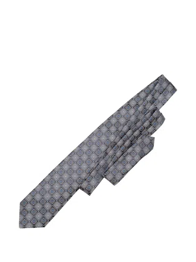 Elizabetta De Sica Silk Jacquard Tie In Blue