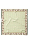 Elizabetta Ducati - Hand Rolled Silk Neckerchief In Green