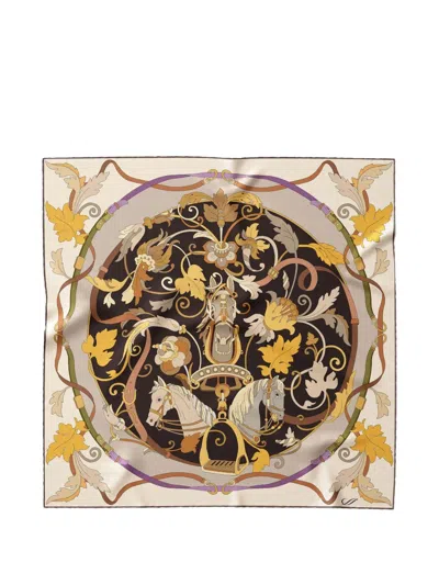 Elizabetta Elena Silk Bandana In Brown