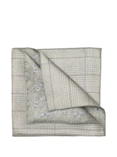 Elizabetta Enzo Pocket Square In Gray