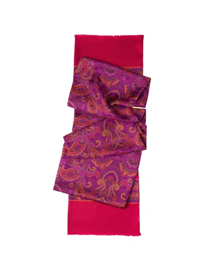 Elizabetta Ferrara Paisley Silk Scarf In Multi